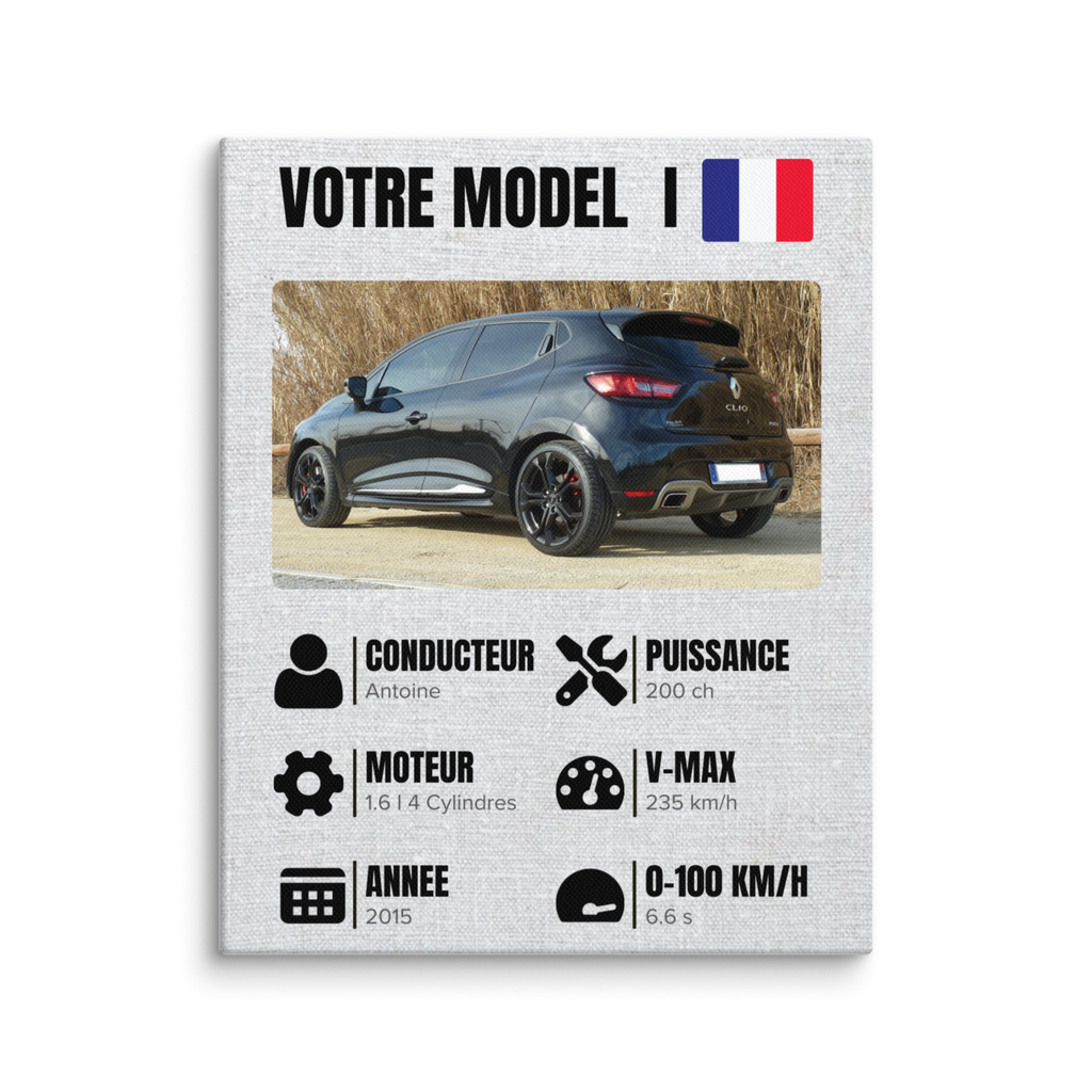 Toile Personnalisable de votre Voiture