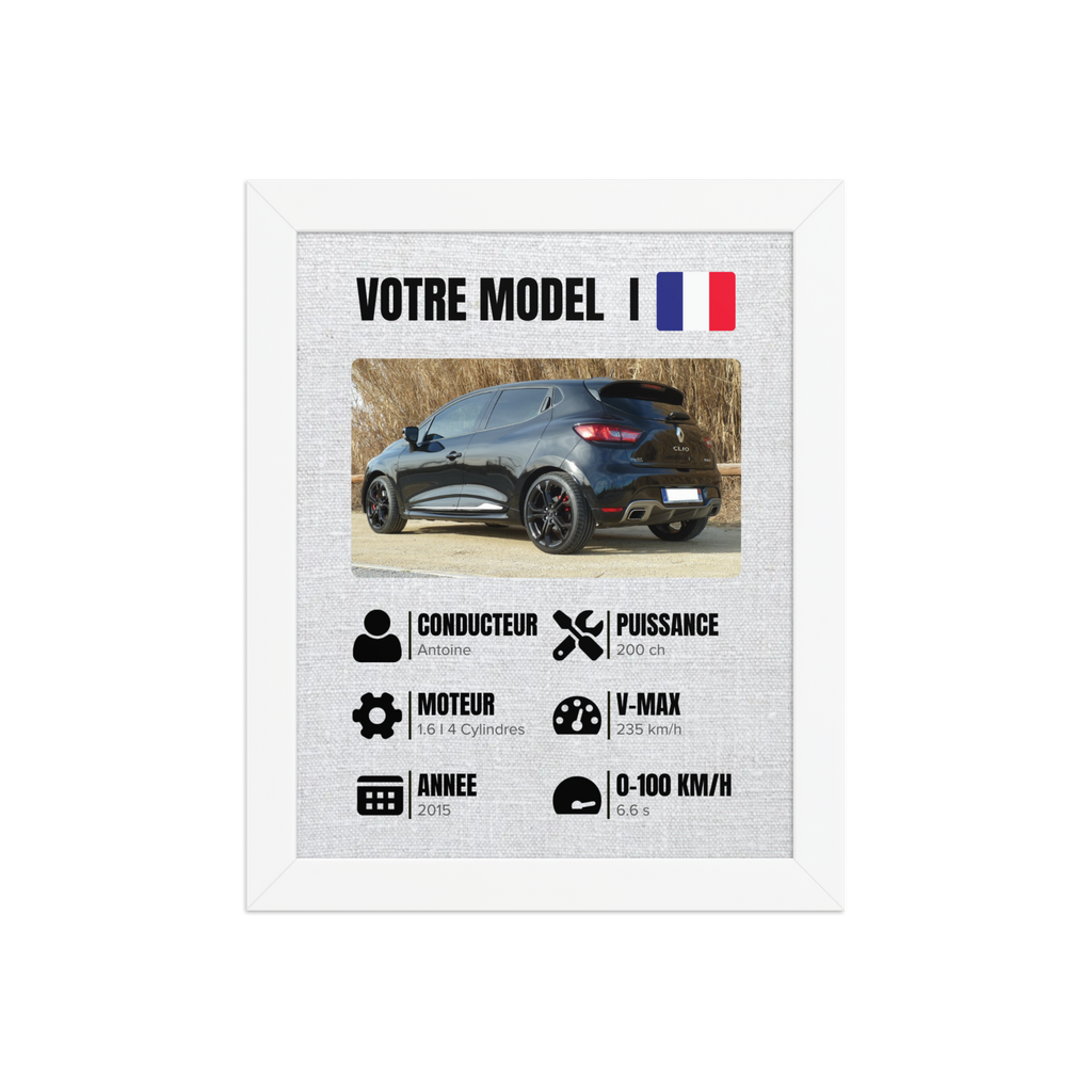 Cadre Personnalisable de votre Voiture