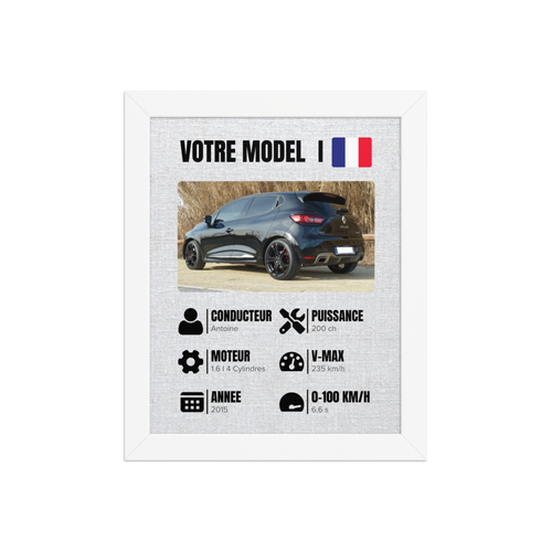 Cadre Personnalisable de votre Voiture